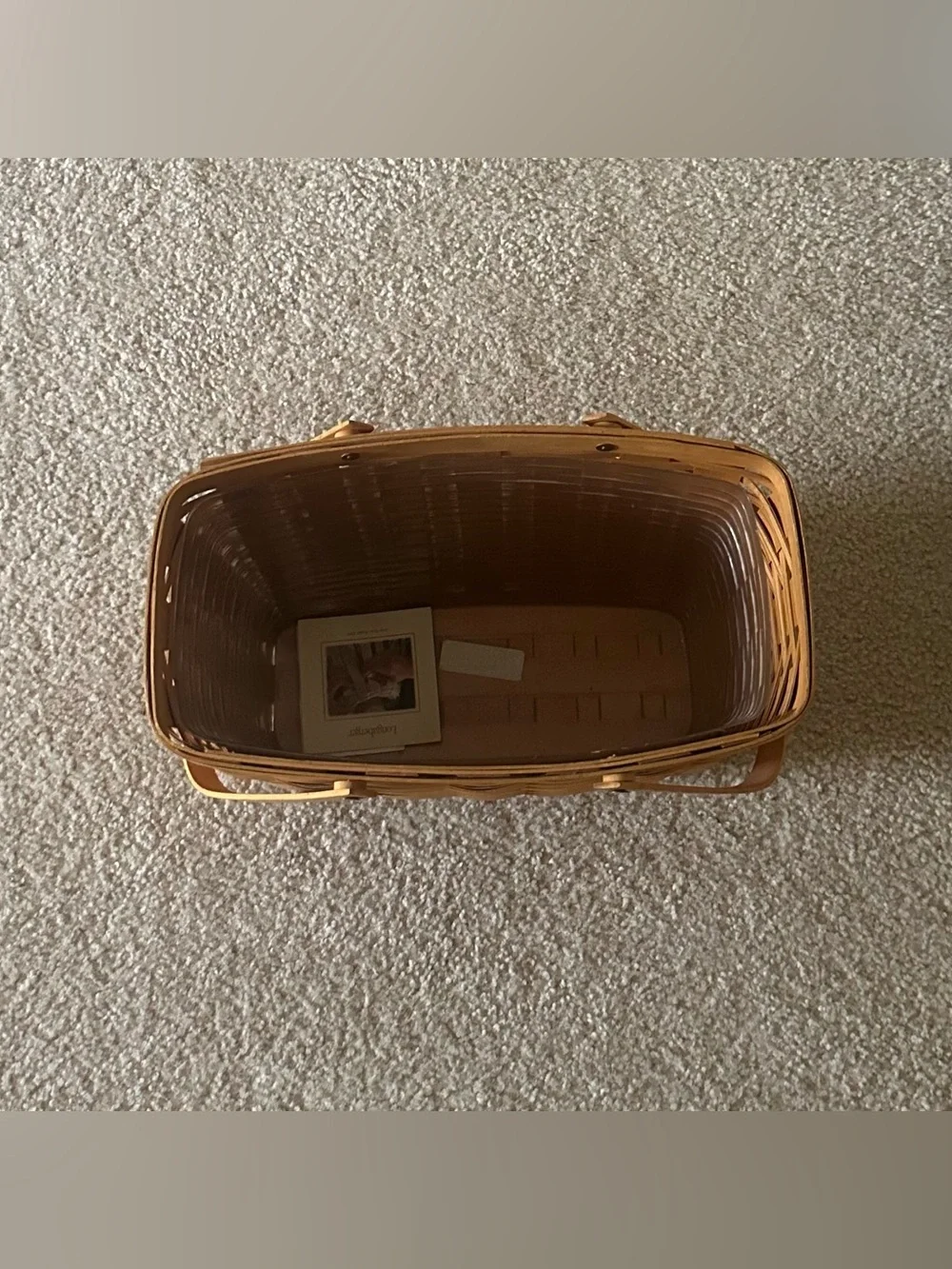 Longaberger Rectangular Woven Basket in Warm Brown